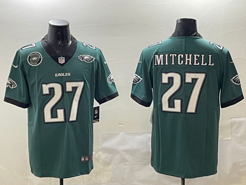 Men Philadelphia Eagles #27 Mitchell Green Second generations 2025 Nike Vapor Limited NFL Jersey style 209->philadelphia eagles->NFL Jersey